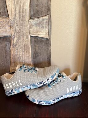 NOBULL Trainer Gray Blue Camo Cross Training Shoes Women’s 6.5 Men’s 5